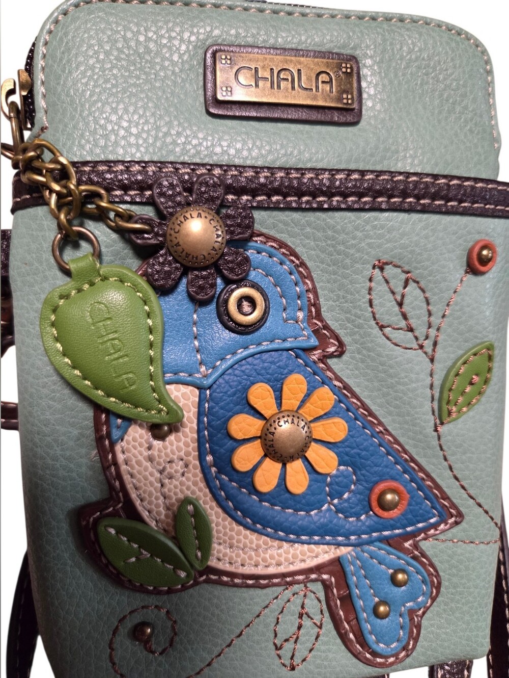 Chala Blue Bird Cellphone Crossbody - Picture 4 of 6